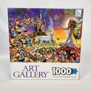 New Sealed Sure-Lox Art Gallery‎ "Fairyland" 1000 pc Jigsaw Puzzle Butterflies